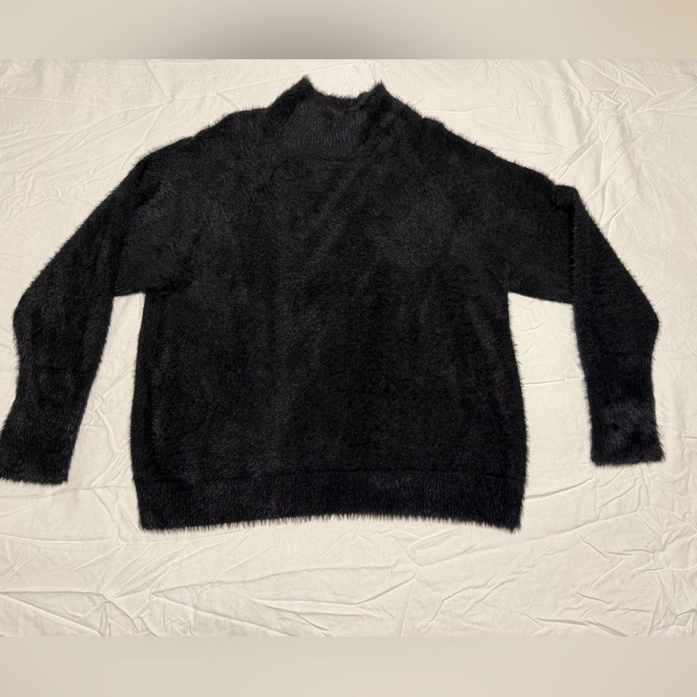 Marked Brand. Like new. Black fuzzy sweater. Size small